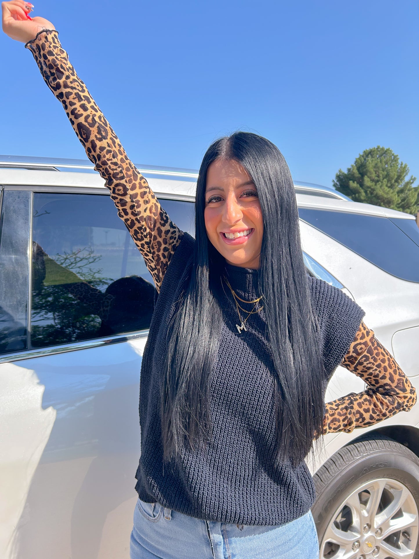 Leopard Layering Top